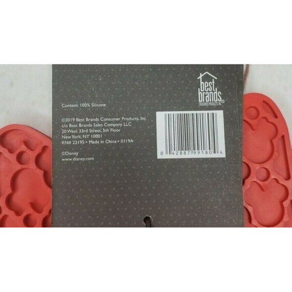 Mickey & Minnie Mouse 2 Pack Silicone Trivet Hot Plate Mat Black & Red Décor - Picture 8 of 8